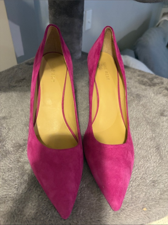 Nine West Shoes - Nine West Magenta Suede Pointed-Toe Pumps